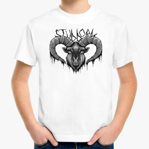 Детская футболка с принтом Stubborn