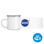 Кружка металлическая белая (круговая запечатка)