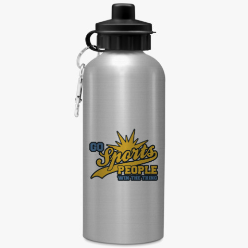 Бутылка с карабином (500 мл) с принтом Go Sports