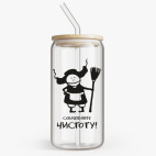 Банка с бамбуковой крышкой