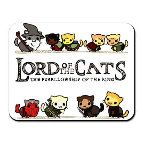 Коврик для мыши с принтом Властелин Котов