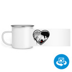 Кружка металлическая белая (круговая запечатка)