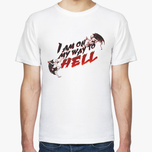 Футболка с принтом Я на пути в ад