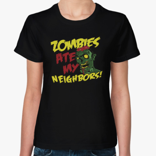 Женская футболка с принтом Зомби в Европе