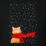 Новогодний котик в снегу
