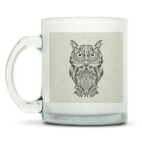 Кружка матовая с принтом Сова