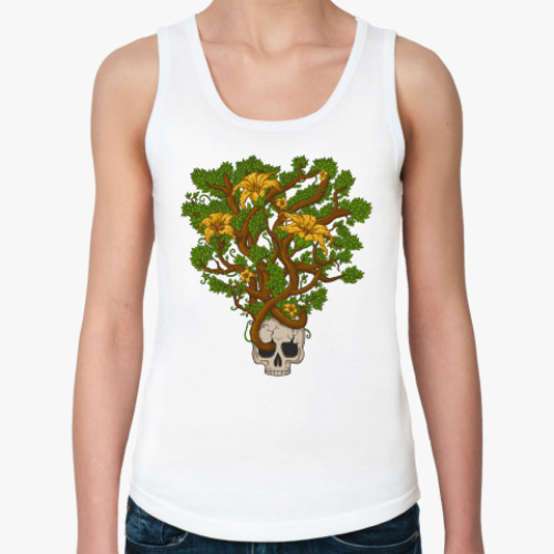 Женская майка с принтом Череп