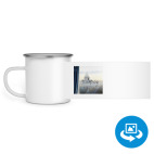 Кружка металлическая белая (круговая запечатка)