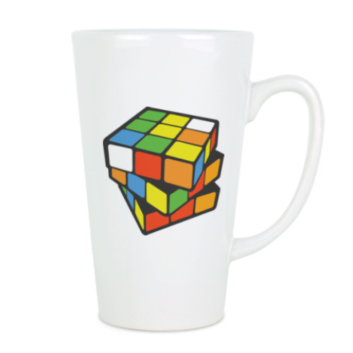 Чашка Латте с принтом Кубик Рубика | Rubiks Cube