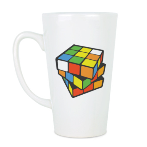 Чашка Латте с принтом Кубик Рубика | Rubiks Cube