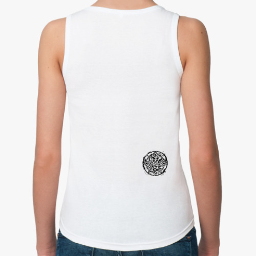 Женская майка с принтом Skull Insight (Indigo)