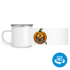 Кружка металлическая белая (круговая запечатка)