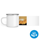 Кружка металлическая белая (круговая запечатка)