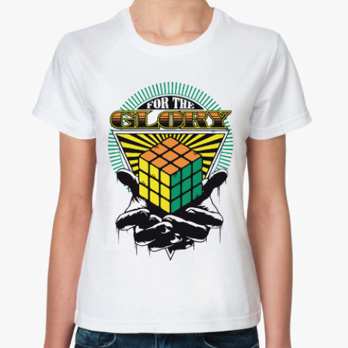 Классическая футболка с принтом Кубик Рубика | Rubiks Cube