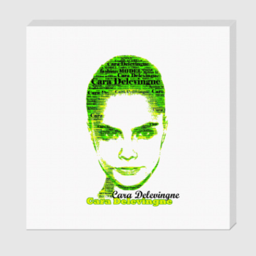 Холст с принтом Cara Delevingne/Кара Делевинь