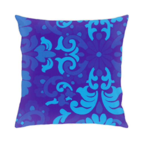 Подушка с принтом Фиолетово-синие счастье