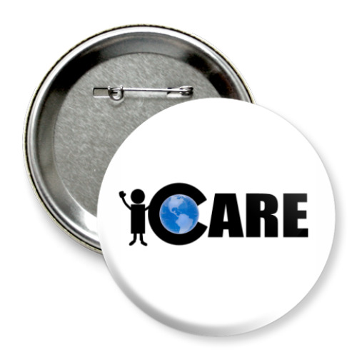 Значок 75мм  iCare