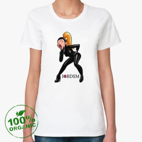 Женская футболка из органик-хлопка Bdsm latex girl