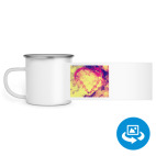 Кружка металлическая белая (круговая запечатка)