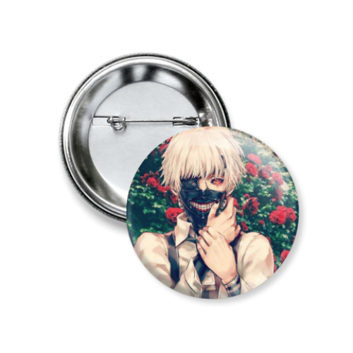 Значок 37мм с принтом tokyo ghoul,токийский гуль,аниме