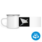 Кружка металлическая белая (круговая запечатка)