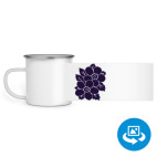 Кружка металлическая белая (круговая запечатка)