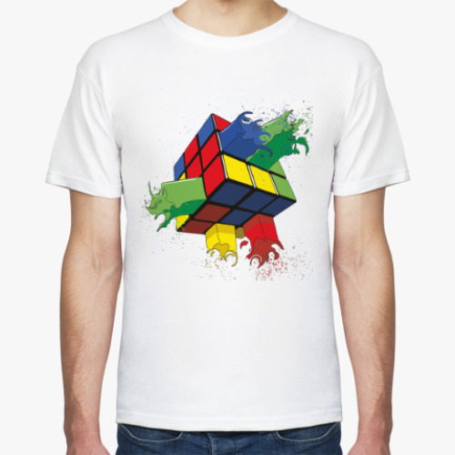 Футболка с принтом Кубик Рубика