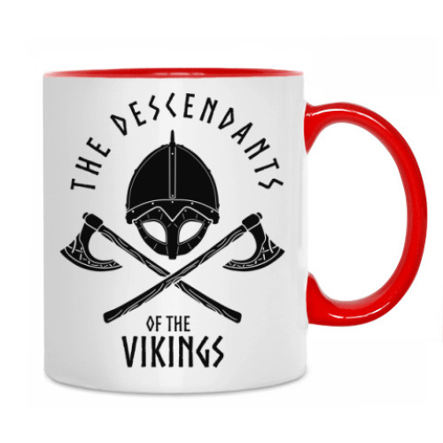 Кружка с принтом Викинги