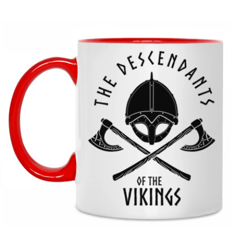 Кружка с принтом Викинги