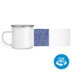 Кружка металлическая белая (круговая запечатка)