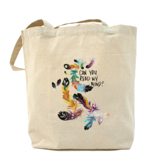 Сумка шоппер с принтом Can you read my mind?