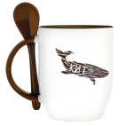 Кружка с ложкой кит