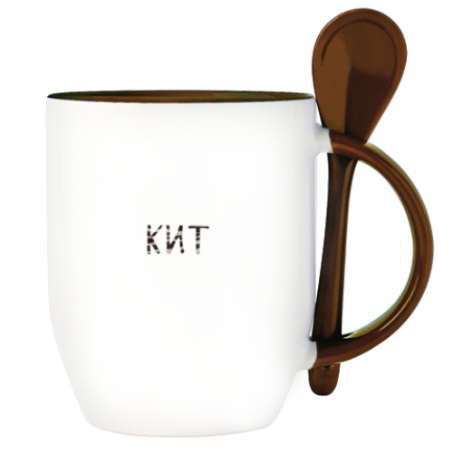 Кружка с ложкой кит