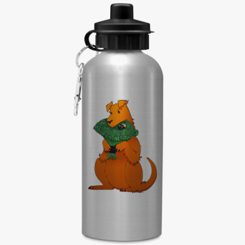 Бутылка с карабином (500 мл) с принтом Ирландский счастливчик