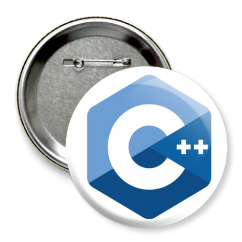 Значок 75мм с принтом C++