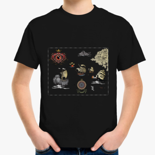 Детская футболка Пиратская карта