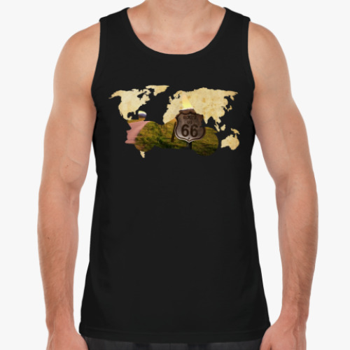 Майка с принтом Мотопейзаж