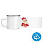 Кружка металлическая белая (круговая запечатка)