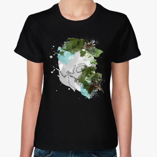 Женская футболка Январский череп