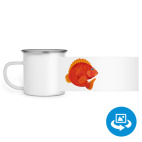 Кружка металлическая белая (круговая запечатка)