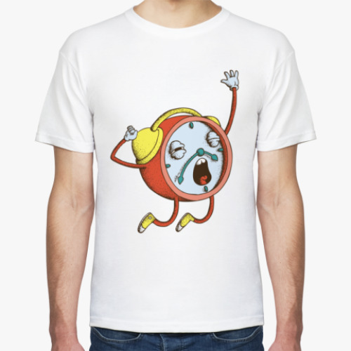 Футболка с принтом Wake Up! Sleeping alarm clock | Спящий будильник