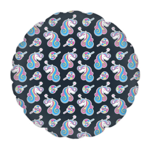 Подушка с принтом Единорожка принцесса