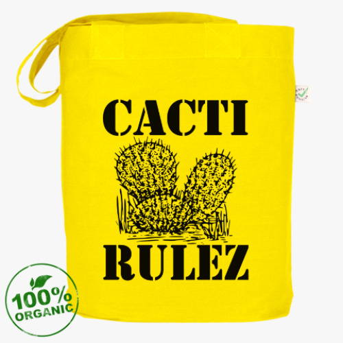 Сумка шоппер с принтом Cacti Rulez