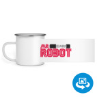 Кружка металлическая белая (круговая запечатка)