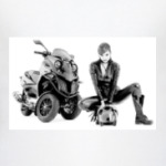 Девушка и мотоцикл