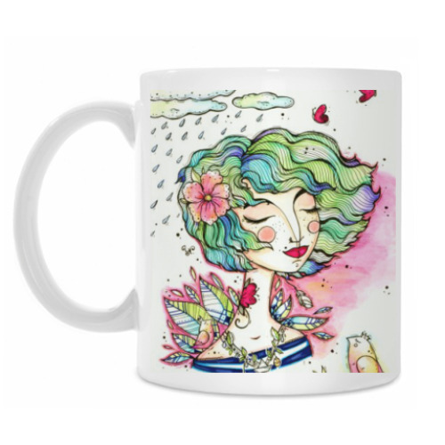 Кружка с принтом Весна