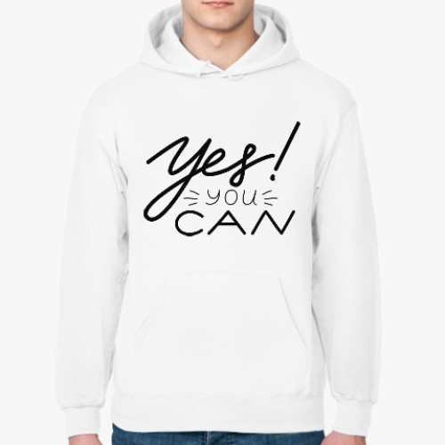 Толстовка худи с принтом Мотивация