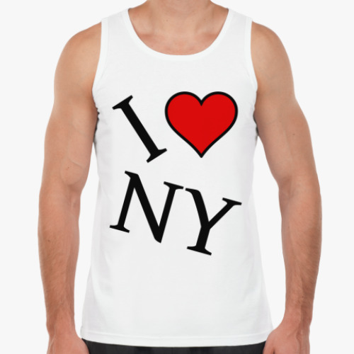 Майка с принтом I love NY