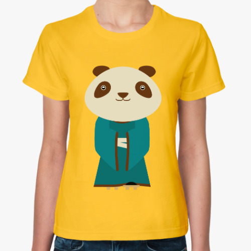 Женская футболка с принтом Панда в кимоно