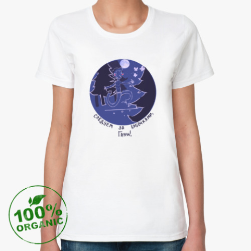 Женская футболка из органик-хлопка с принтом Следуем,Гарри!